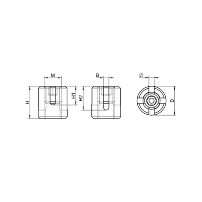 Клемма крестовая для стального троса D=5 mm, A4, (